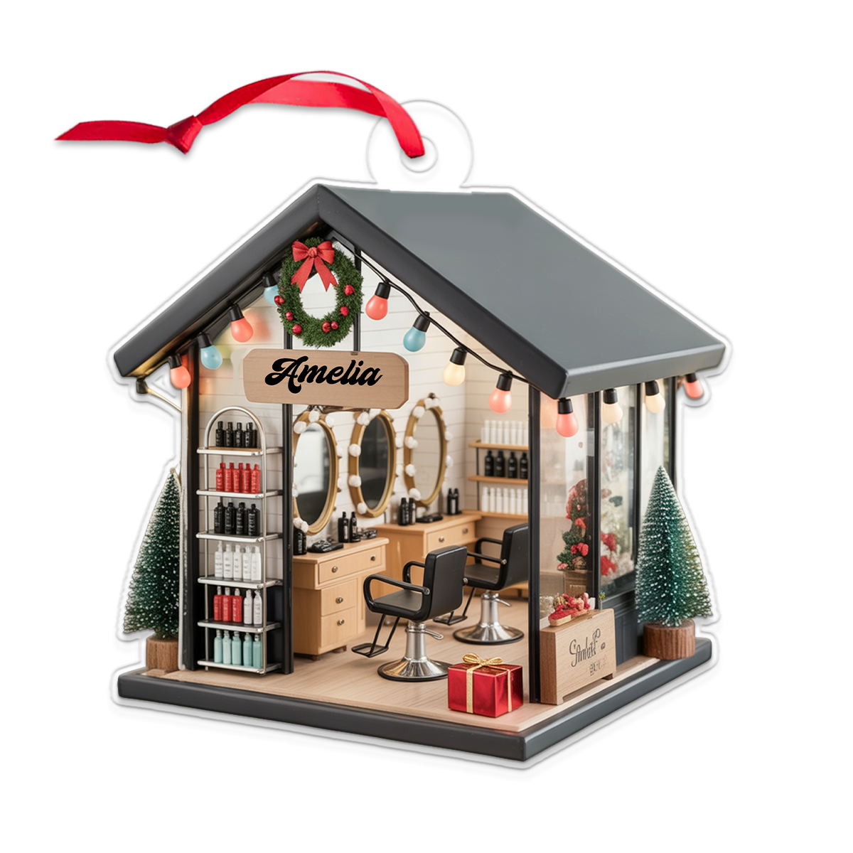 Custom Name Hair Salon Xmas