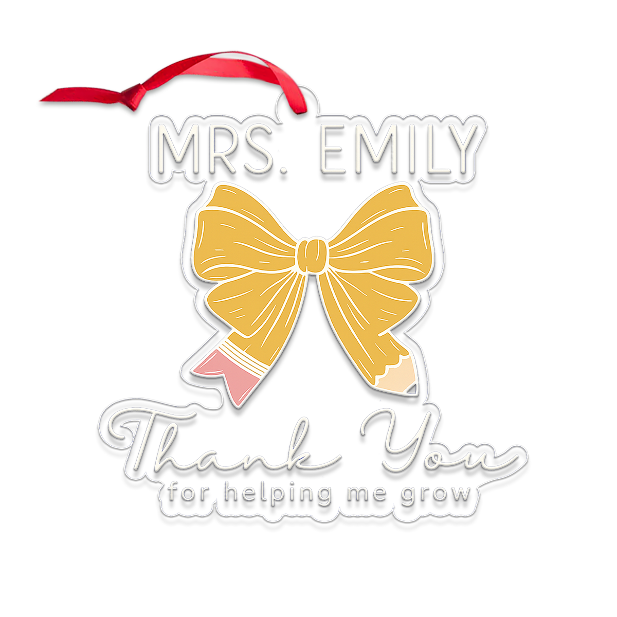 Personalized Teacher Appreciation Ornament