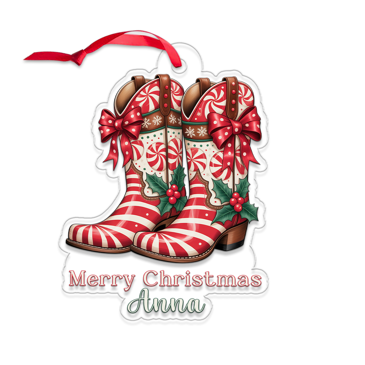 Custom Name Cowboy Merry Christmas