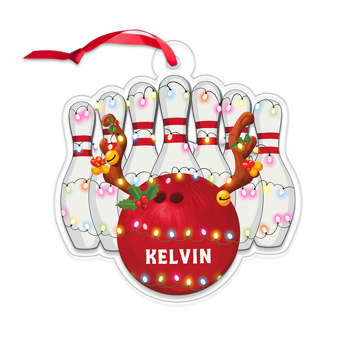 Custom Name Bowling Christmas2