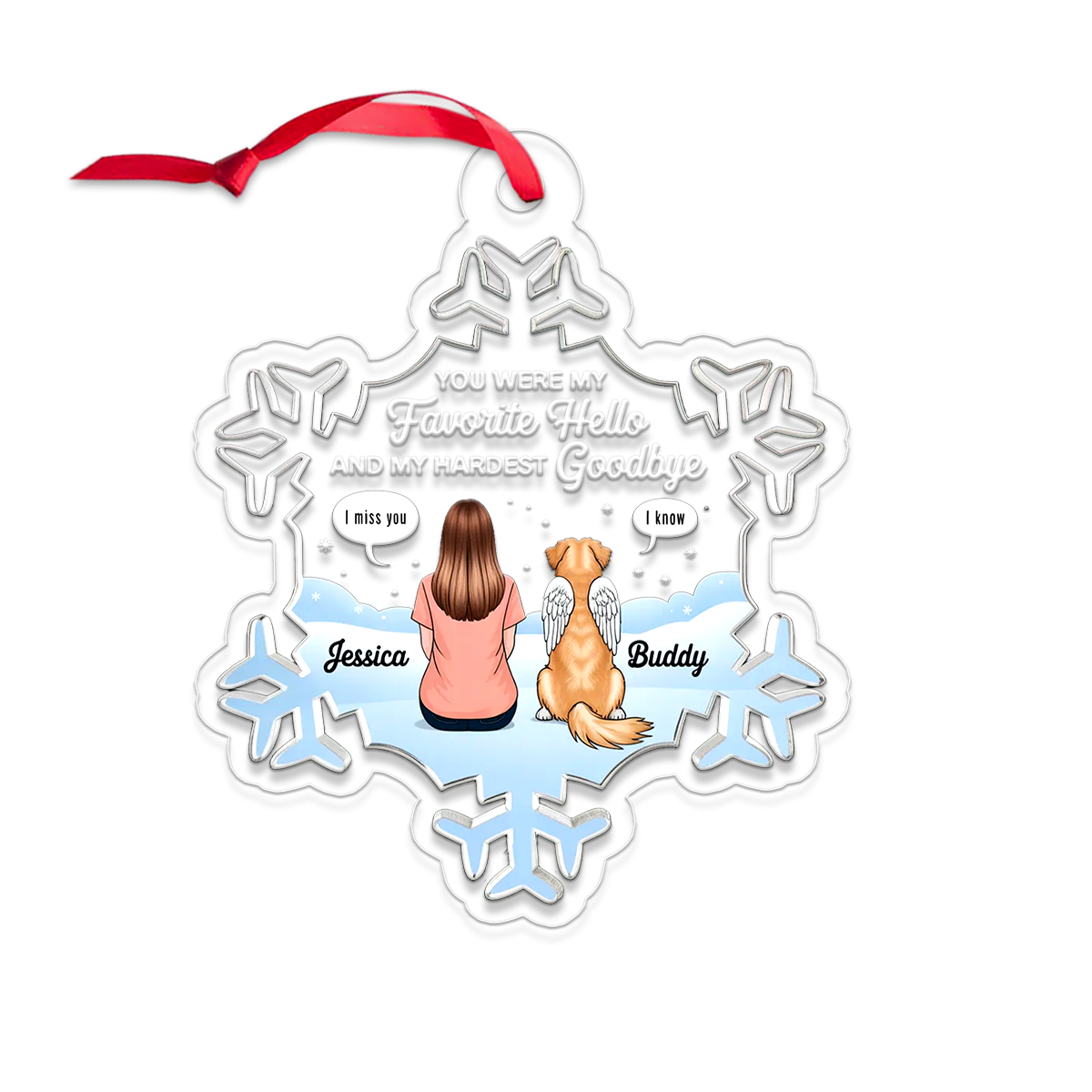 Personalized Pet Christmas Memorial Sympathy Gifts For Dogs