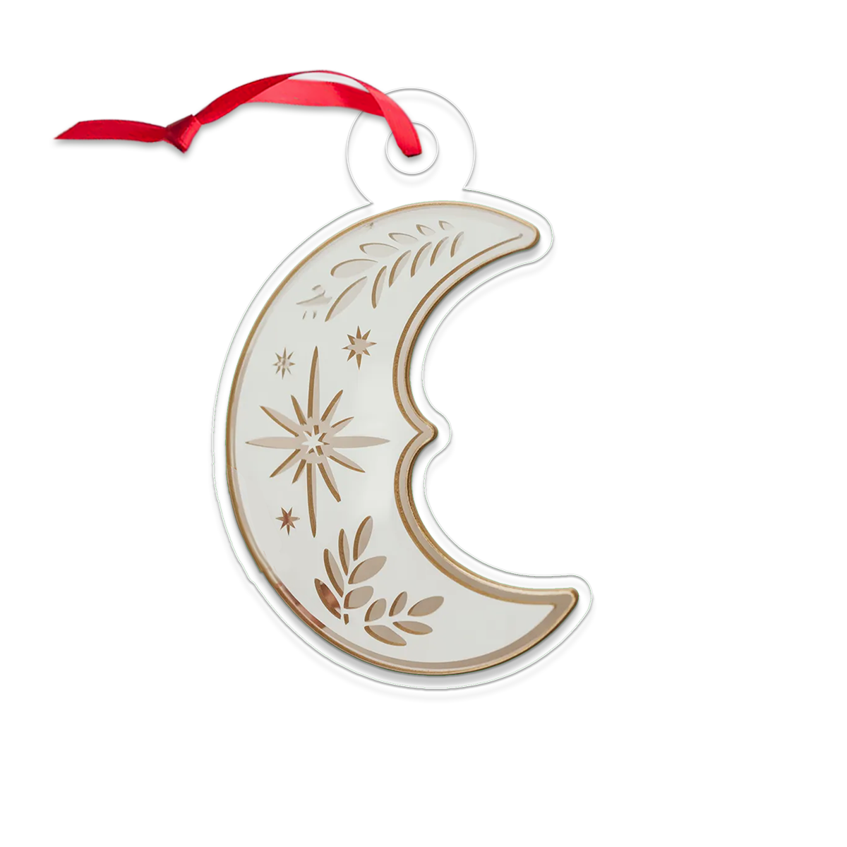 Moon acrylic ornament