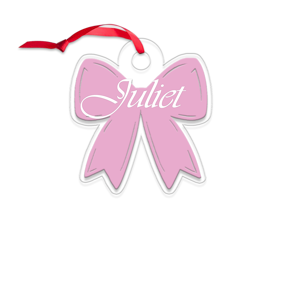 Custom Name Pink Bow