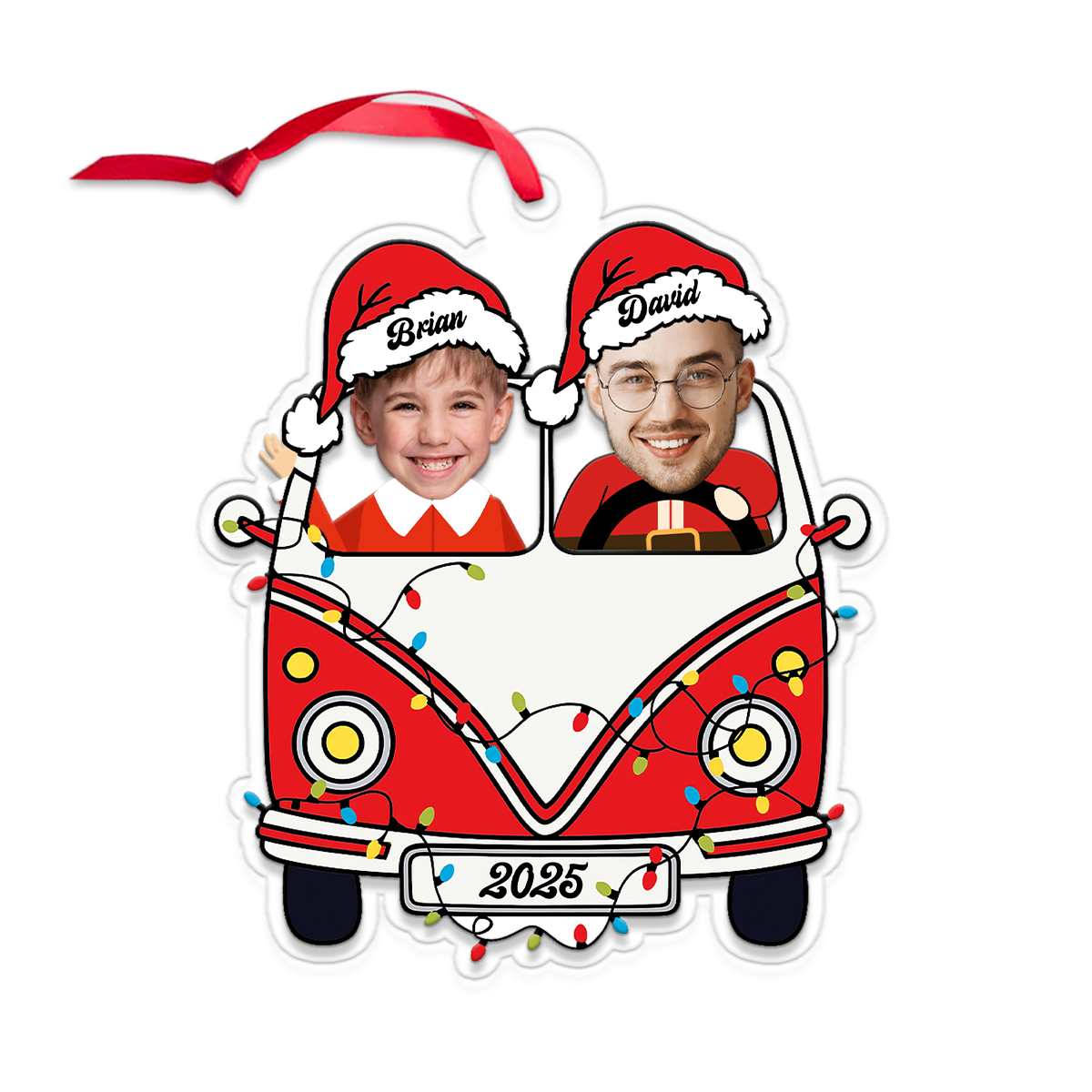 Cutsom Photo Dad And Kid Drive Safe