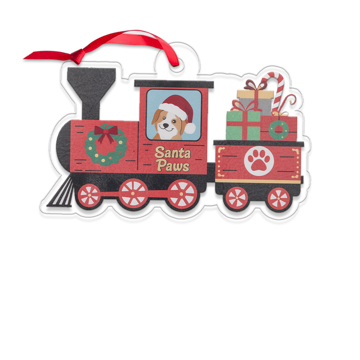 Acrylic ornament xmas train