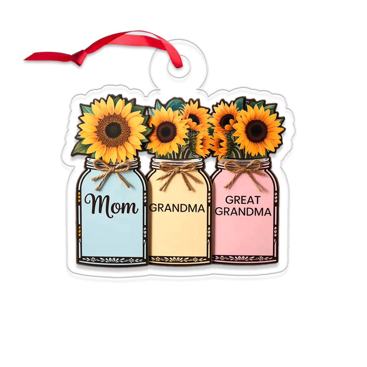 Persoanlized Flower Mason Jar Mom