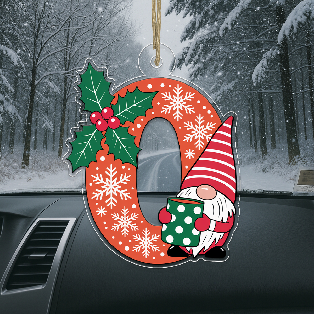 Letter O Acrylic Ornament Acrylic Ornament Christmas Gift