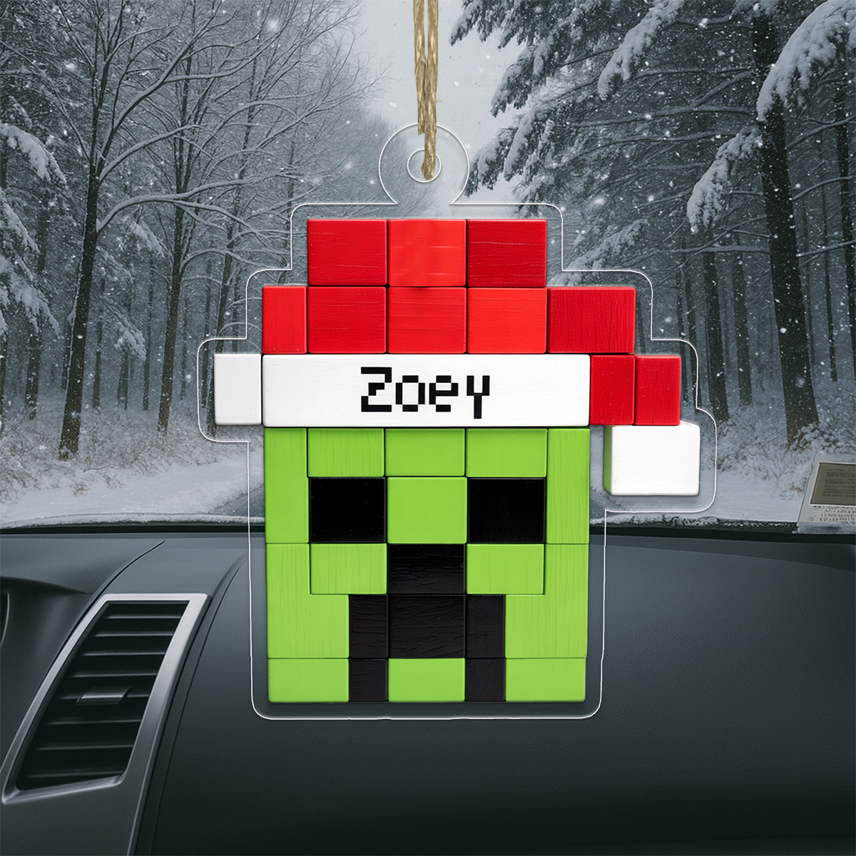Personalized Santa Creeper Ornament, Custom Holiday Gift, Funny Christmas Decoration, Unique Christmas Ornament, Custom Gift for Holiday