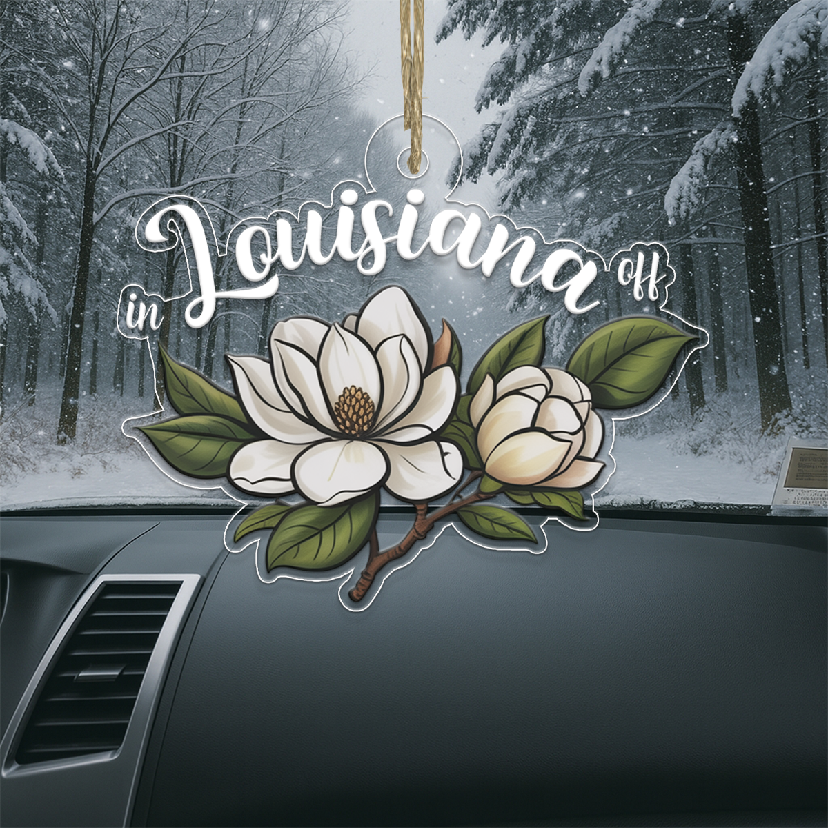 Louisiana Magno Flower Acrylic Ornament Christmas Gift