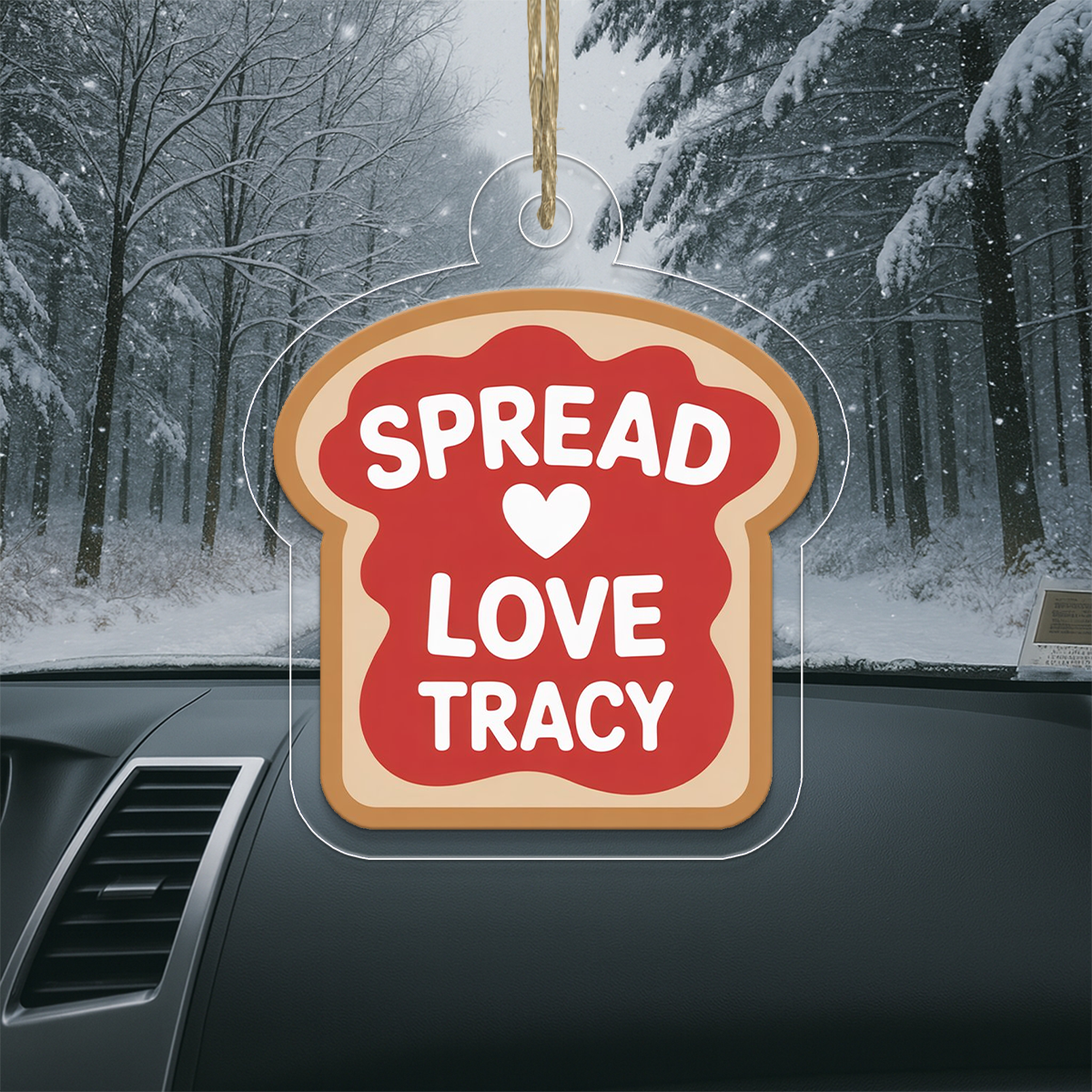 Personalized Spread Love Ornament, Custom Christmas Ornament, Romantic Holiday Decoration, Gift for Couple, Love Keepsake