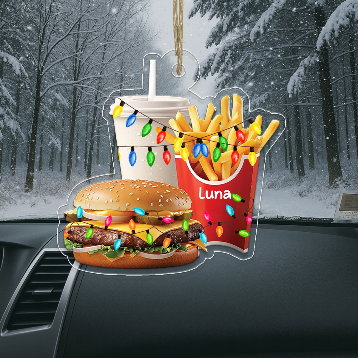 Custom Name Fast Food Combo Holiday