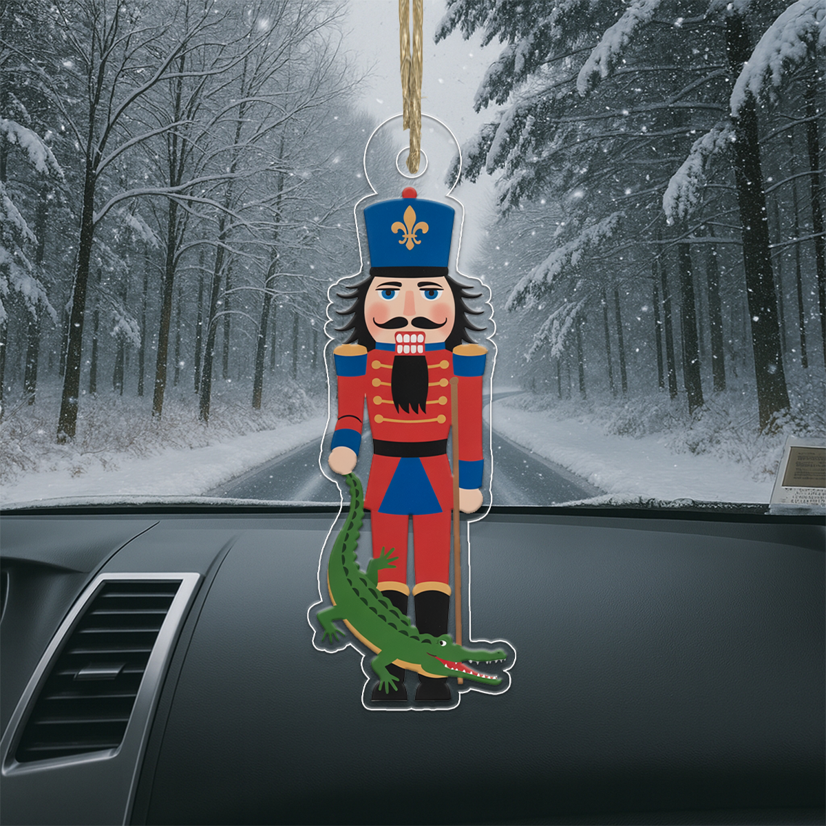 Nutcracker Alligator Acrylic Ornament Christmas Gift