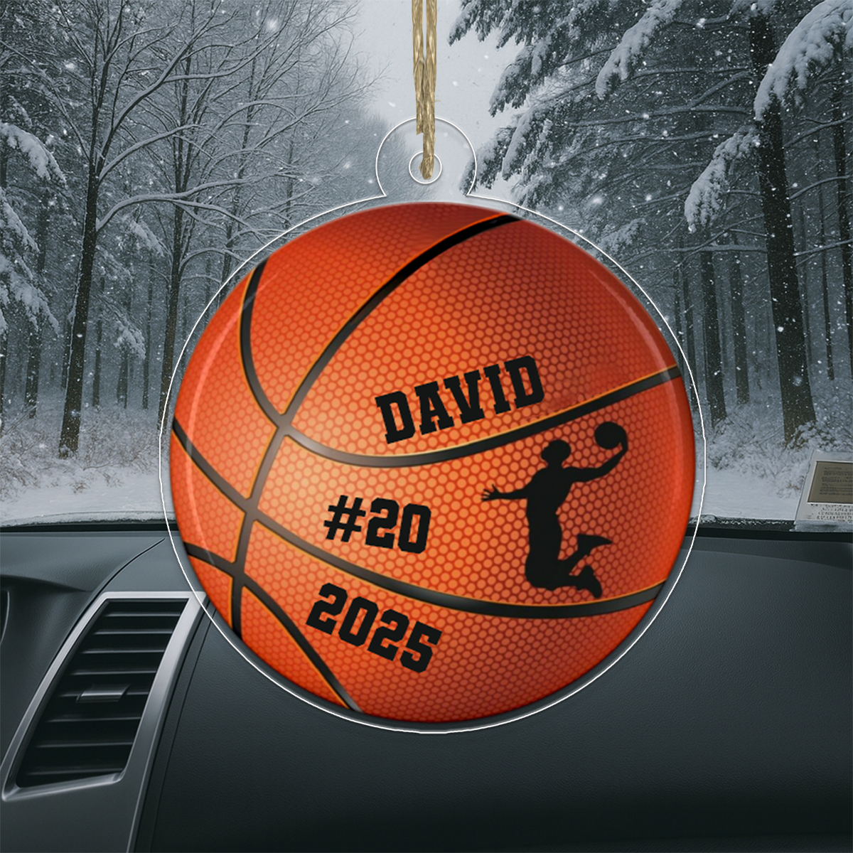 Custom Name And Number Basketball Player Team Acrylic Ornament Christmas Gift