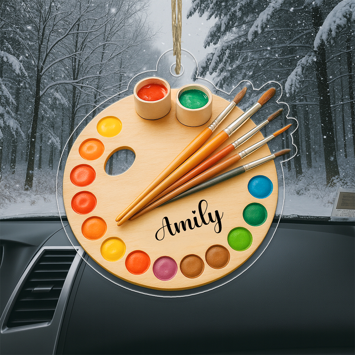 Custom Name Painting Palette Christmas