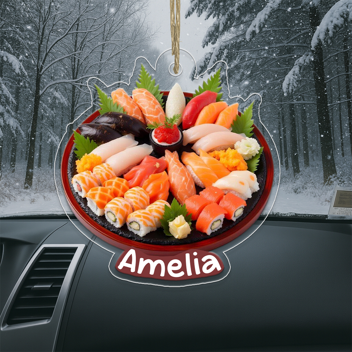 Sushi Set Christmas Japanese Food Acrylic Ornament Christmas Gift