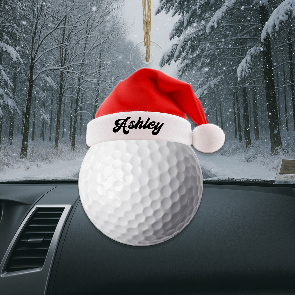 Personalized  Golf Acrylic Ornament Christmas Gift