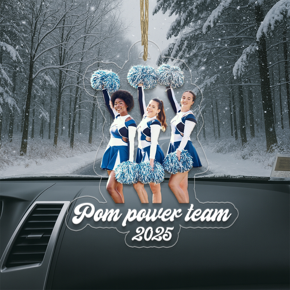 Custom Photo Cheer Team Christmas Acrylic Ornament Christmas Gift