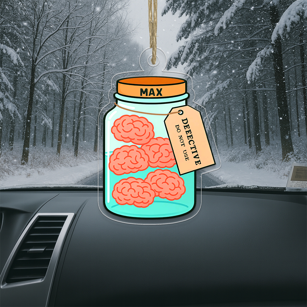 Custom Brain Jar Ornament, Personalized Medical Humor Christmas Ornament, Funny Science Gift, Holiday Keepsake, Brain Gift