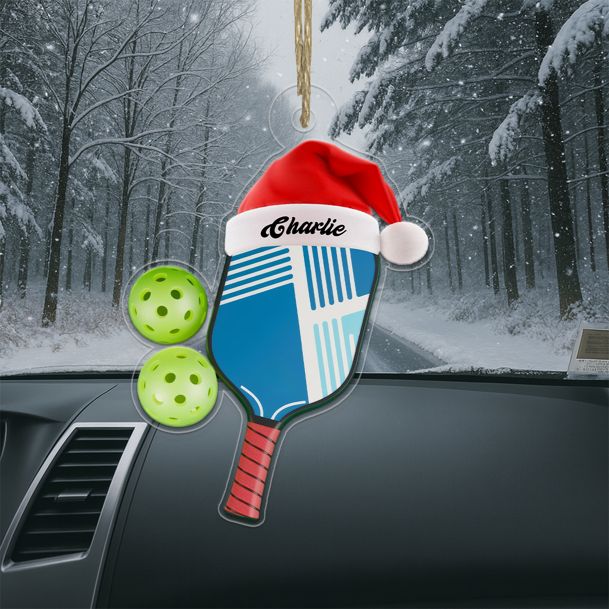 Pickleball Acrylic Ornament Christmas Gift