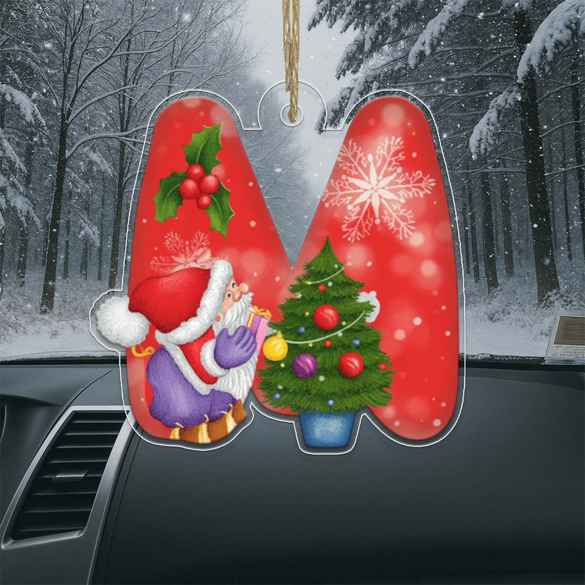 Letter M Acrylic Ornament Acrylic Ornament Christmas Gift