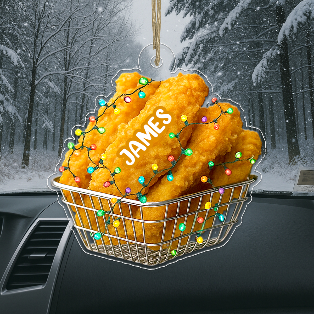 Personalized Fried Chicken Fast Food Acrylic Ornament Christmas Gift