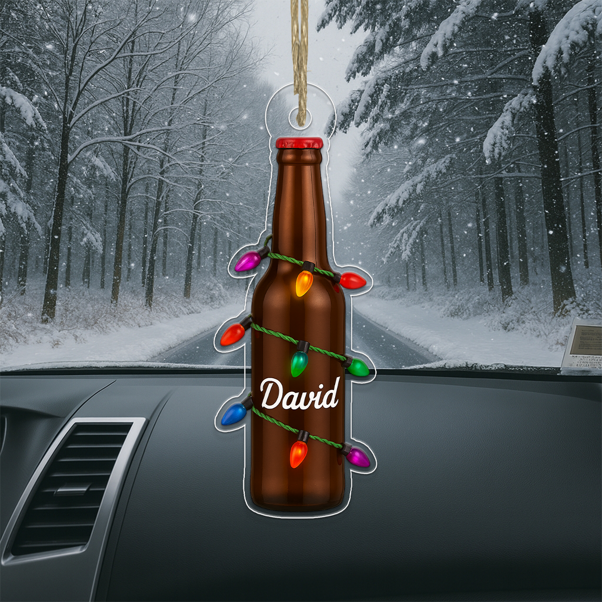 Custom Name Beer Christmas Acrylic Ornament Christmas Gift