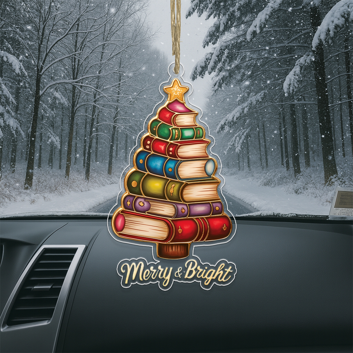 Christmas Book Tree Acrylic Ornament Christmas Gift