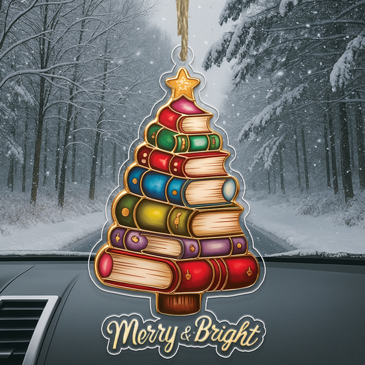 Christmas Book Tree Acrylic Ornament Christmas Gift