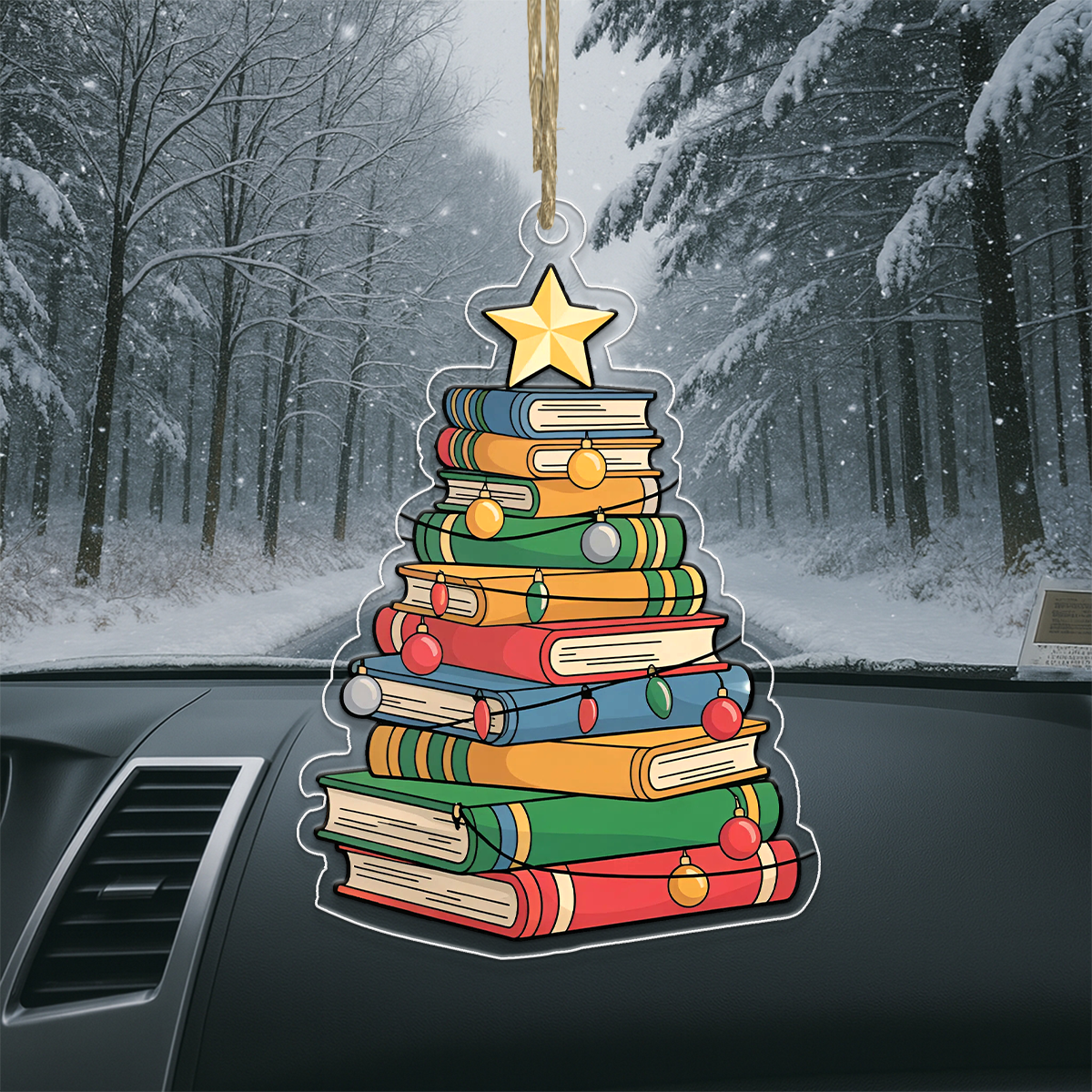 Christmas Book Tree Ornament 2 Acrylic Ornament Christmas Gift
