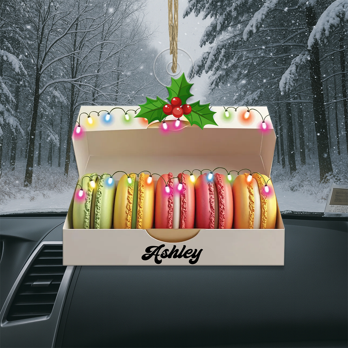 Custom Name Macaroons Acrylic Ornament Christmas Gift