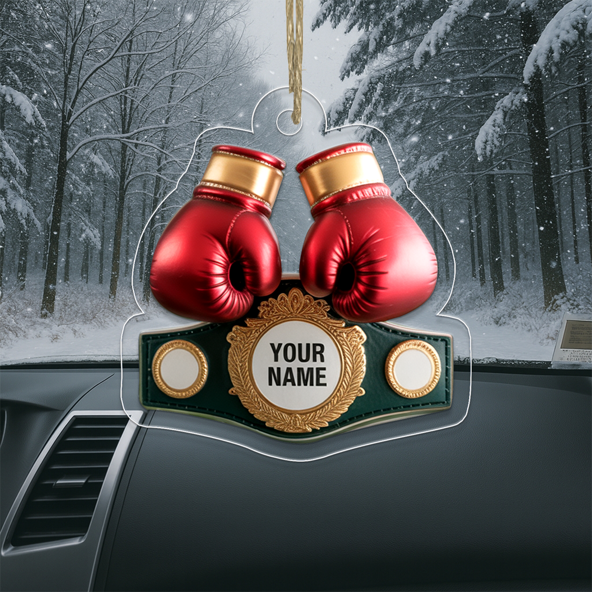 Christmas Acrylic Boxing Glove Ornament Acrylic Ornament Christmas Gift