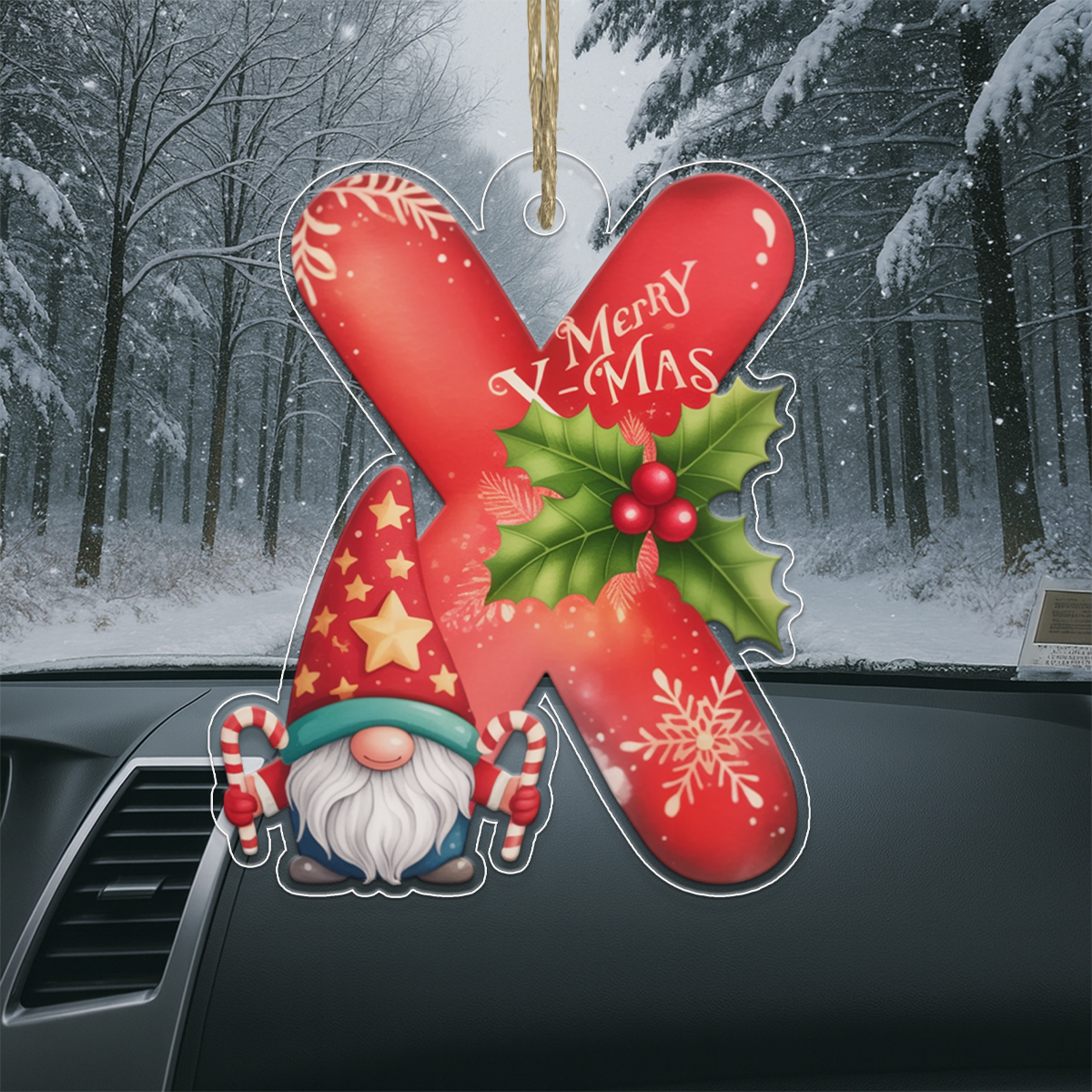Christmas Initial Letter Ornament Acrylic Ornament Christmas Gift