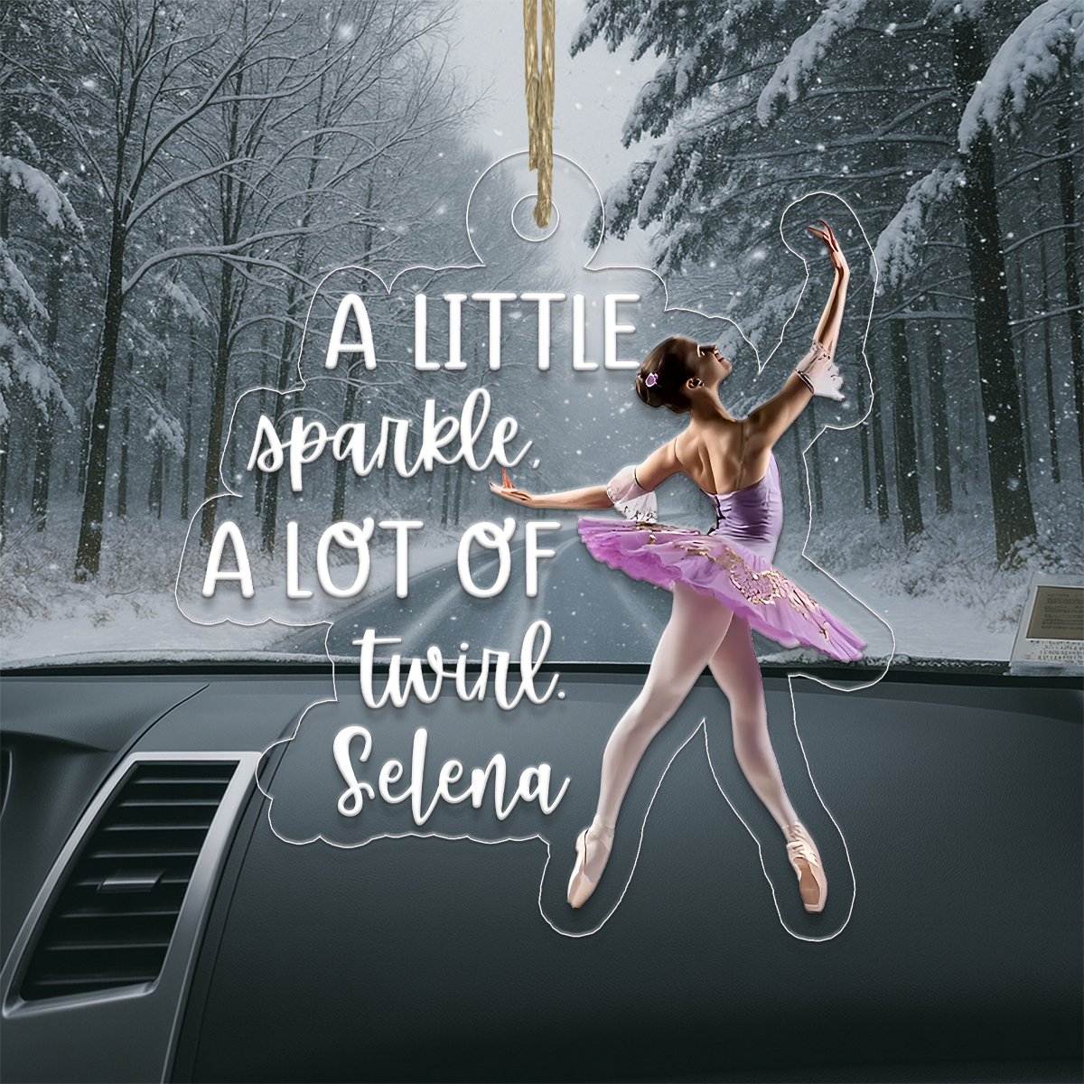 Custom Name Ballet Girl Acrylic Ornament Christmas Gift