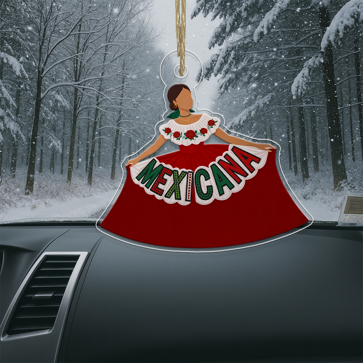 Personalized Mexicana Acrylic Ornament Christmas Gift