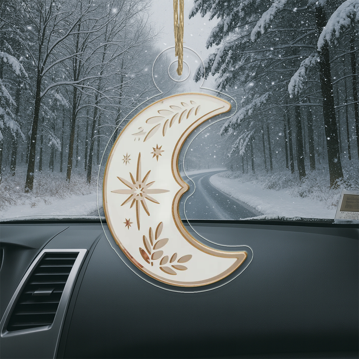 Moon acrylic ornament