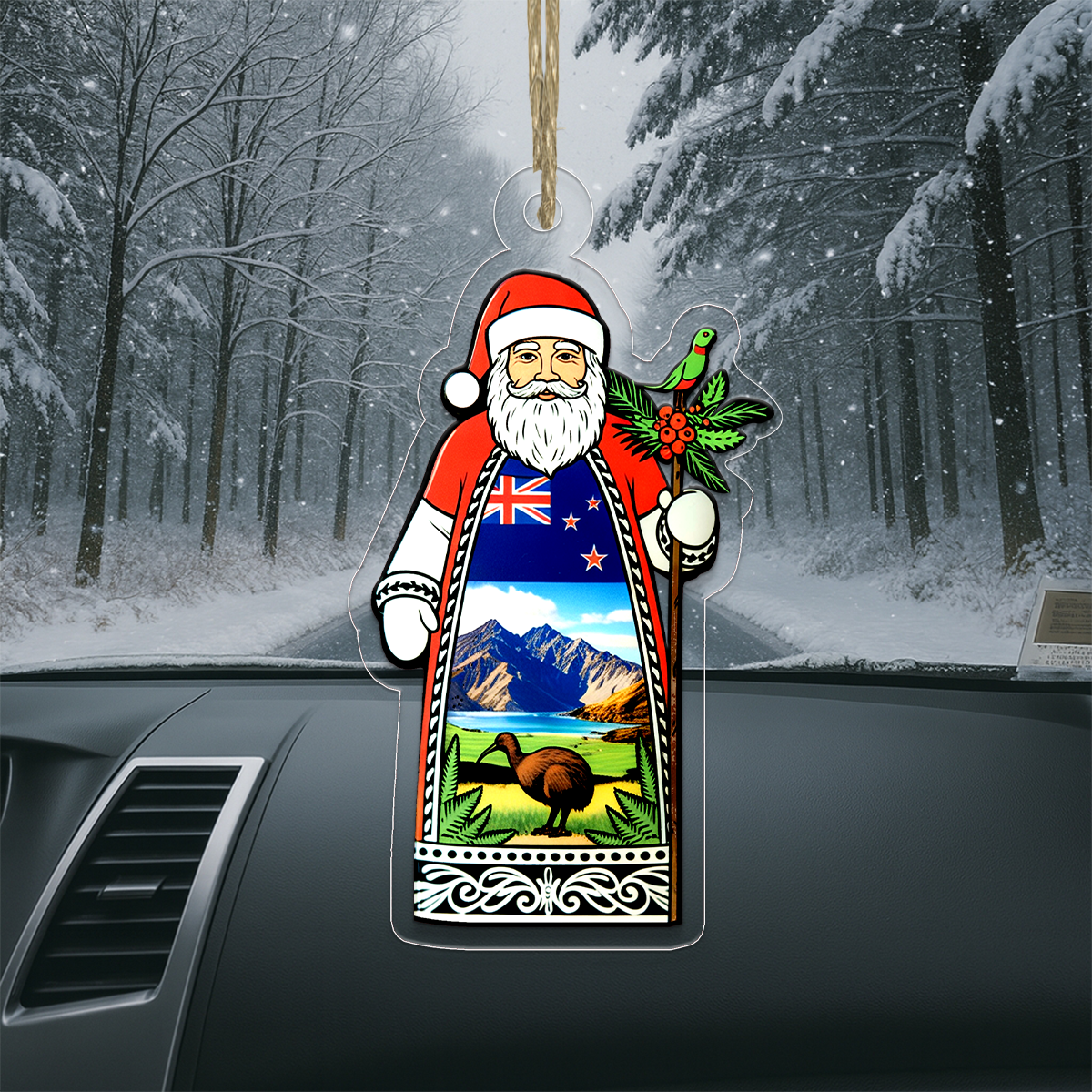 New Zealand Santa Claus Christmas Acrylic Ornament Christmas Gift