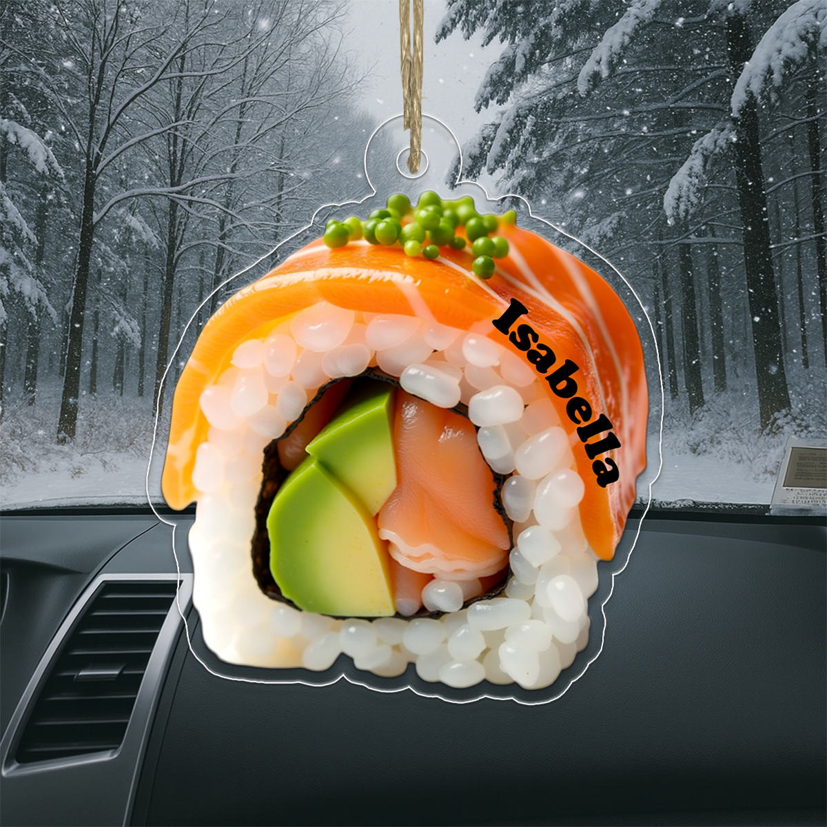 Custom Name Sushi Christmas 2 Acrylic Ornament Christmas Gift