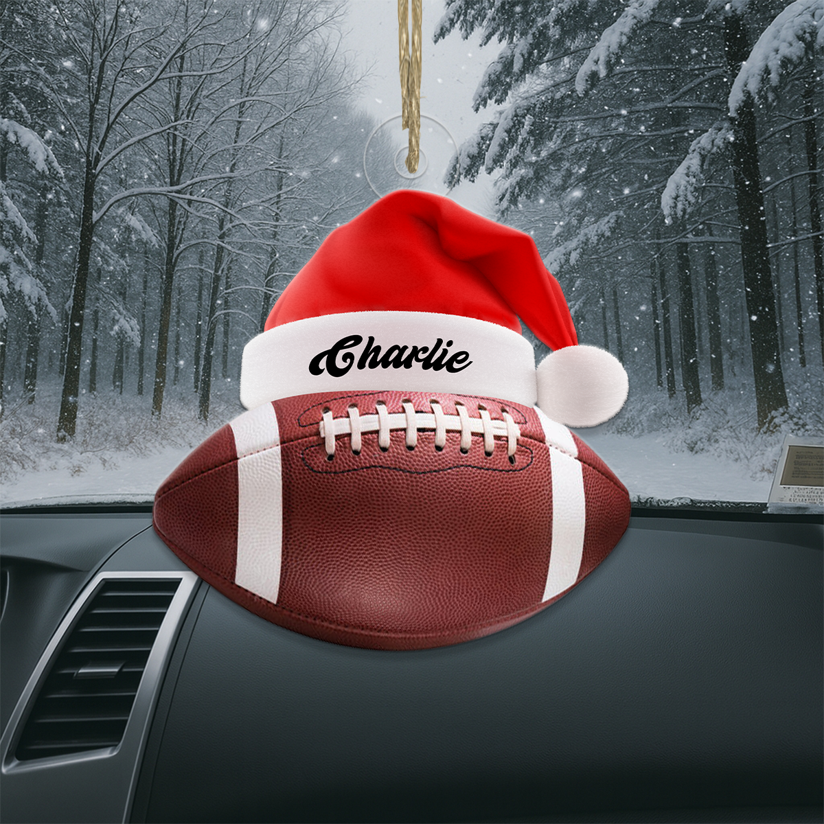 Personalized  Football Acrylic Ornament Christmas Gift