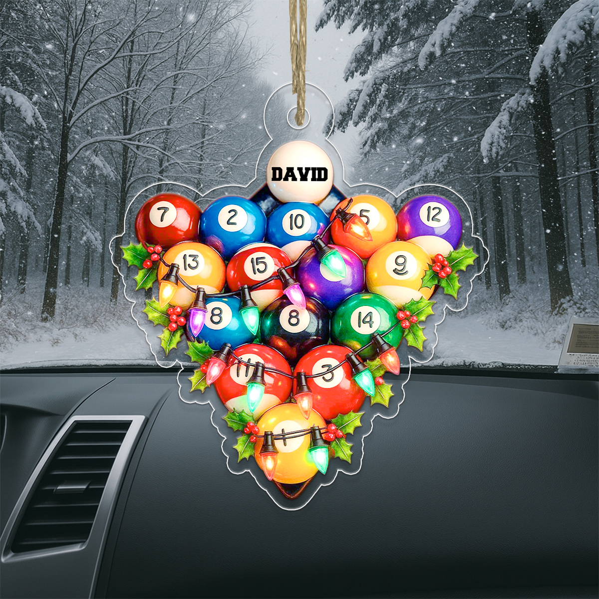 Custom Name Billiard Xmas