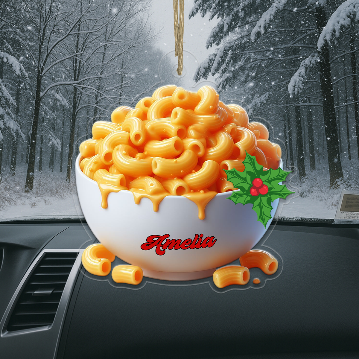 Baked Macaroni and Cheese Acrylic Ornament Christmas Gift