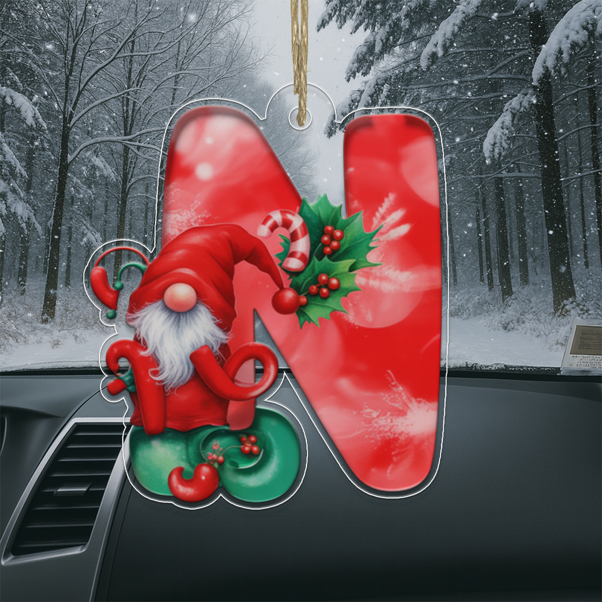 Letter N Acrylic Ornament Acrylic Ornament Christmas Gift
