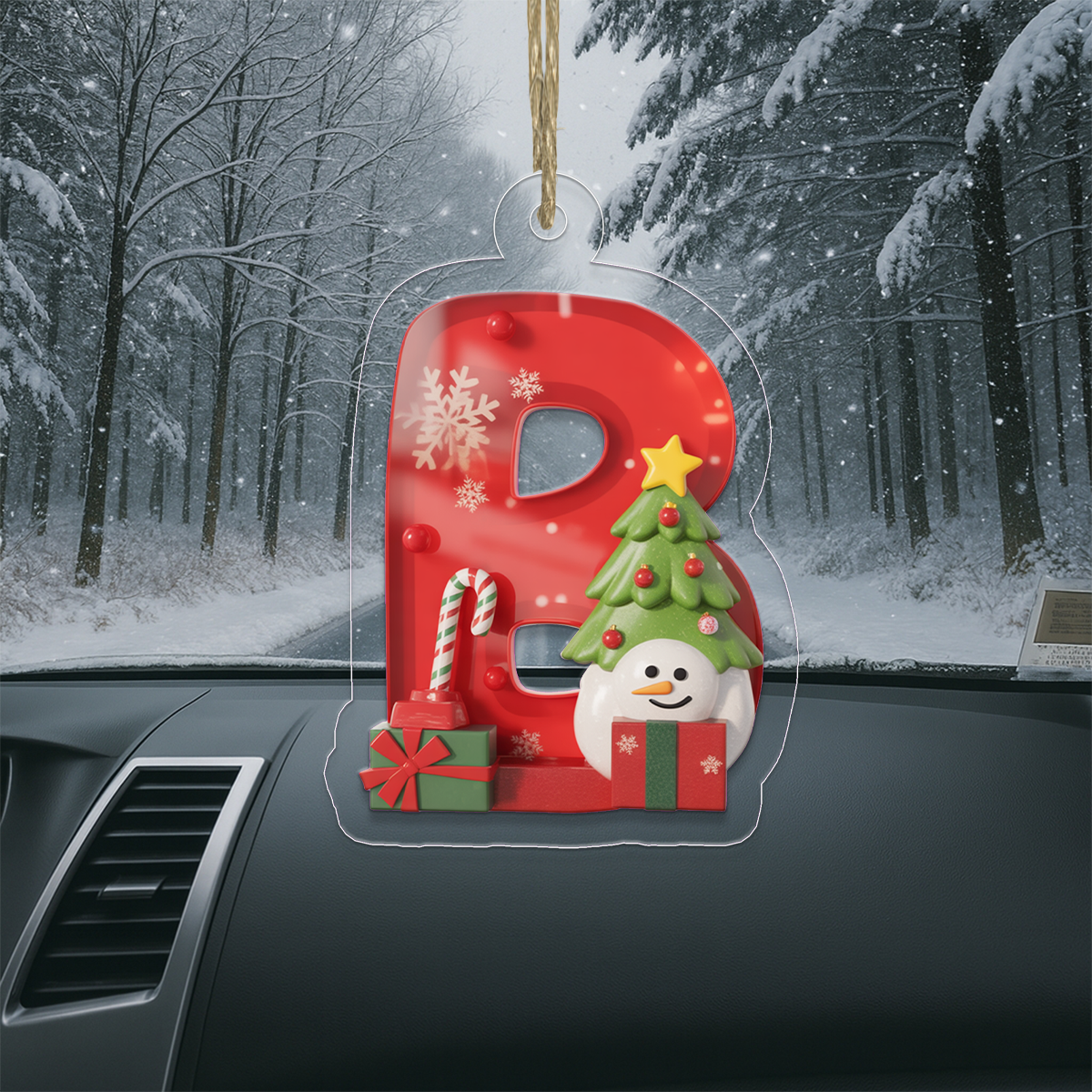 Letter B Acrylic Ornament Acrylic Ornament Christmas Gift