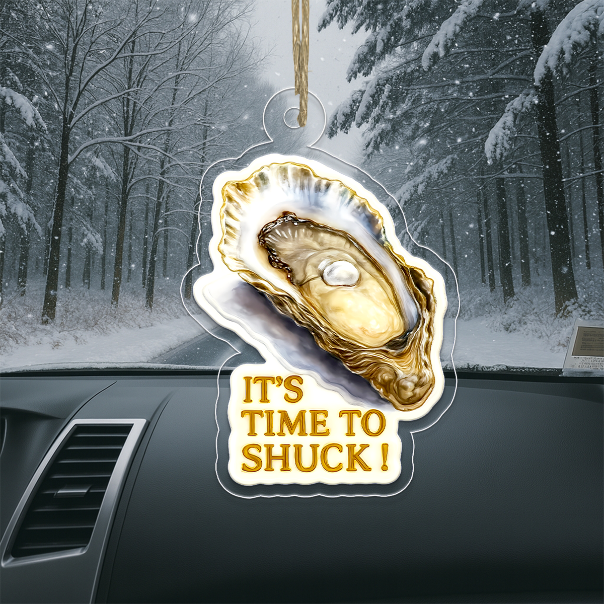 Funny Oyster Ornament, Gag Christmas Ornament, Seafood Lover Gift, Unique Holiday Decoration, Fun Keepsake for Foodies