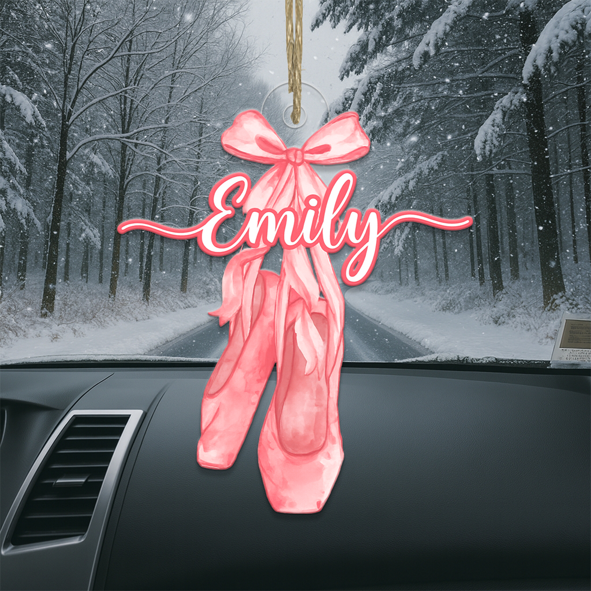 Custom Name Ballet Shoes Christmas Acrylic Ornament Christmas Gift