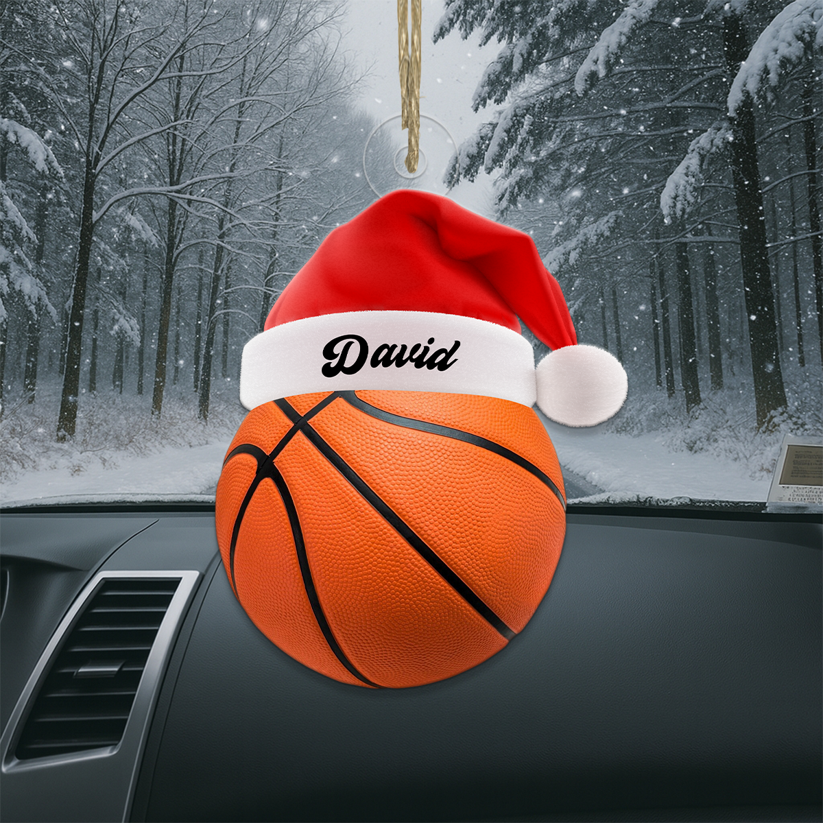 Custom Name Christmas Basketball Acrylic Ornament Christmas Gift