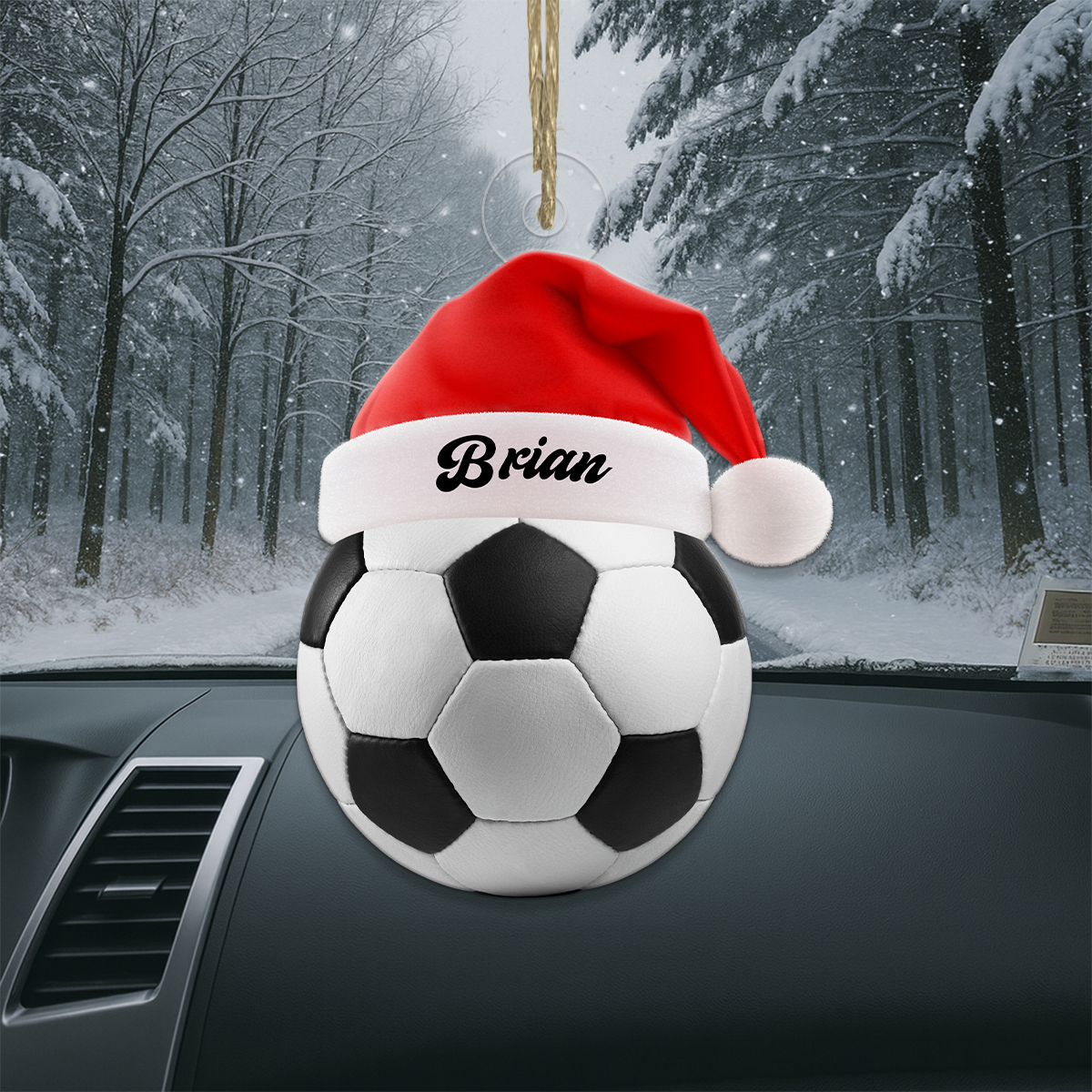 Personalized Soccer Acrylic Ornament Christmas Gift
