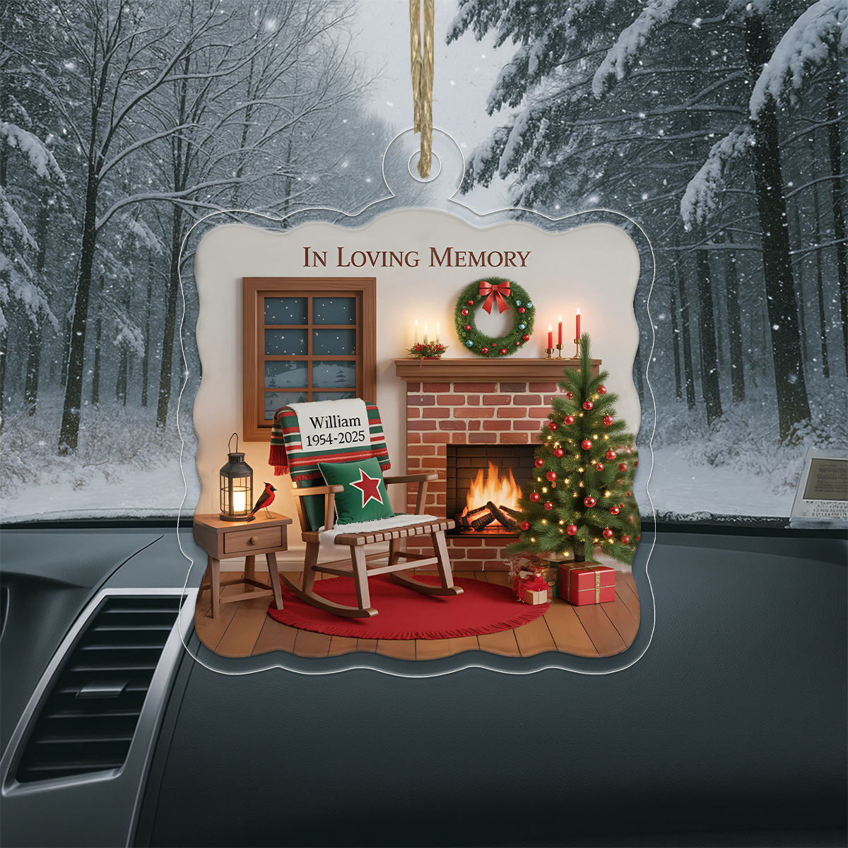 Personalized Memorial Sympathy Acrylic Ornament Christmas Gift