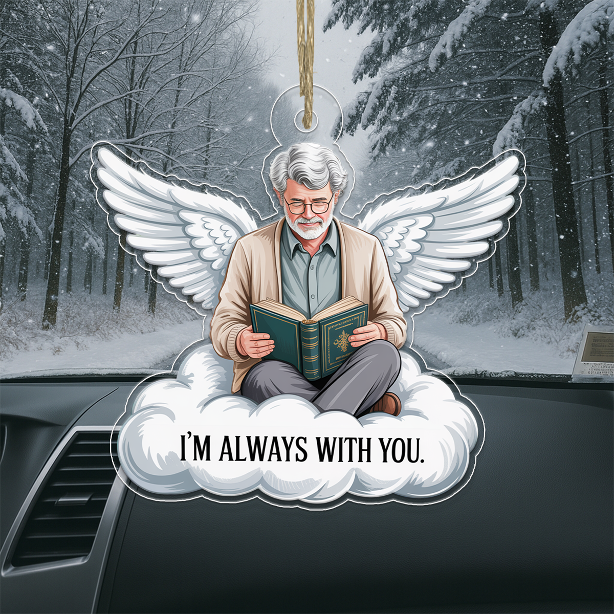 Custom Photo Angel On The Cloud Acrylic Ornament Christmas Gift
