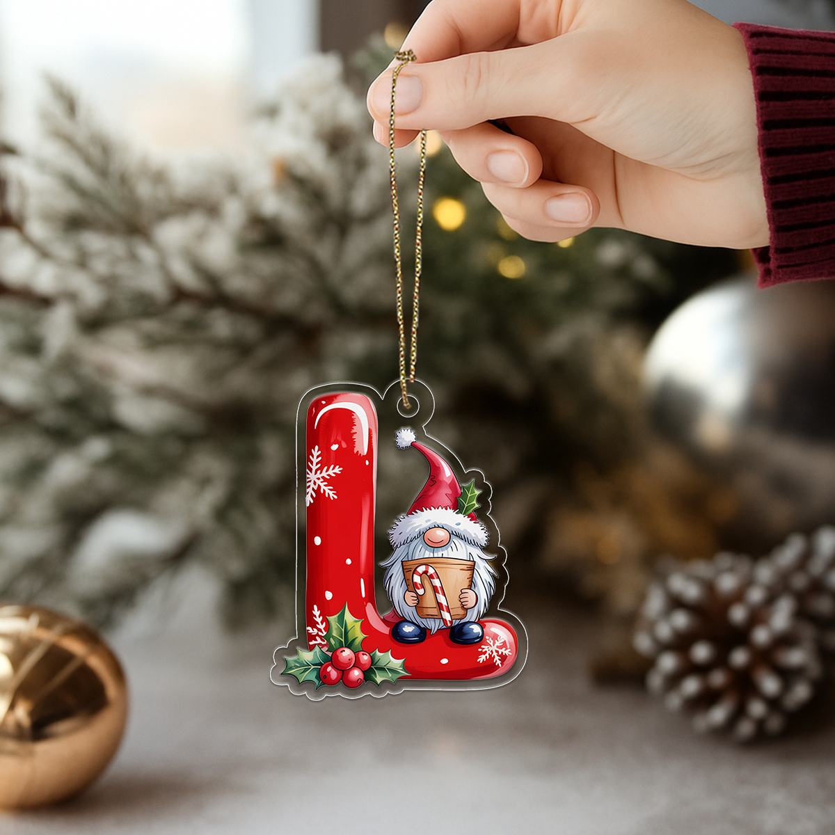 Letter L Acrylic Ornament Acrylic Ornament Christmas Gift