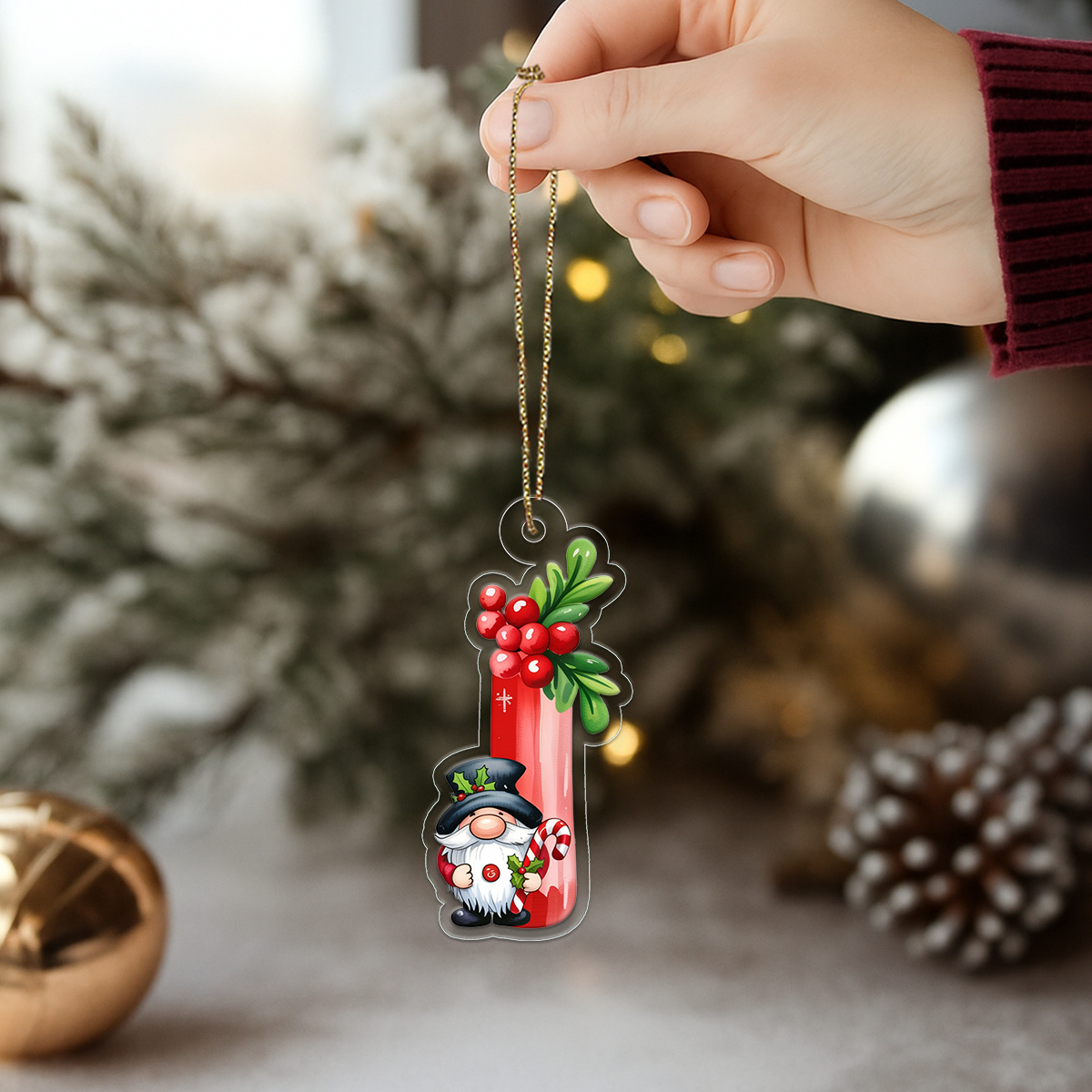 Letter I Acrylic Ornament Acrylic Ornament Christmas Gift